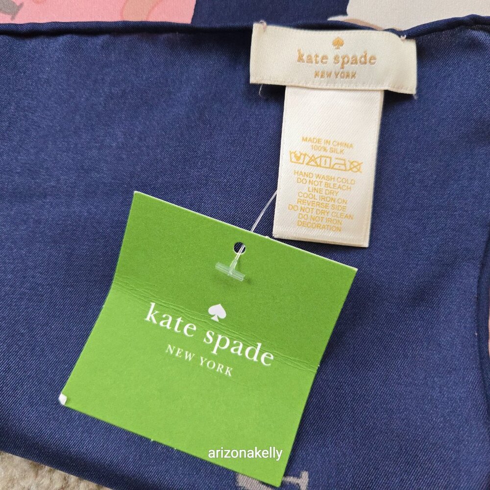 NWT kate spade Silk Scarf Map Europe "Going Places" - Picture 3 of 9